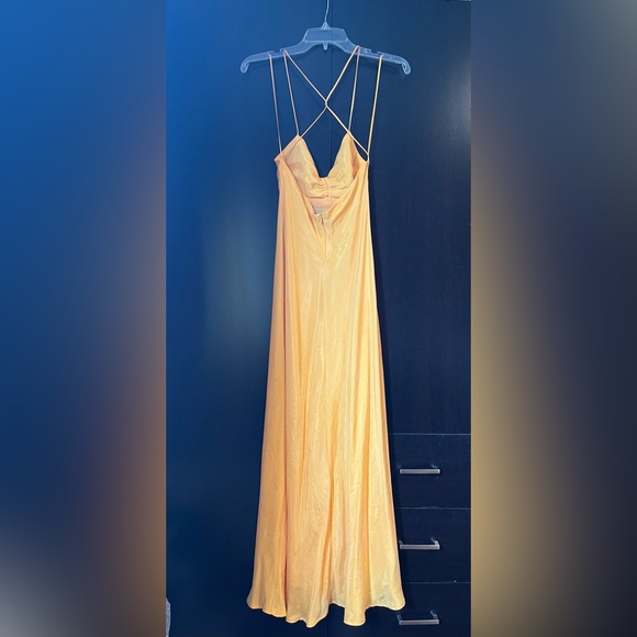 Zara Yellow Dress, size small, spaghetti strap, above ankle length - Picture 4 of 7